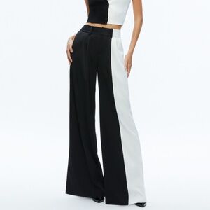 NWT Alice and Olivia black and white trouser